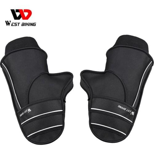 WEST BIKING Winter Warm Bike Handlebar Gloves Windproof MTB Bike Outdoor Riding Gloves Electric Bike Motorcycle Cycling Gloves