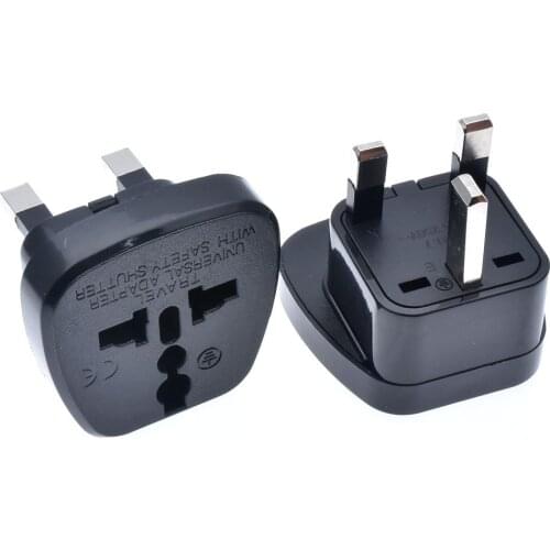 1PCS full copper 13A 250V fused UK travel adapter outlet AU/UK/US/EU to UK plug socket power converter with safety door
