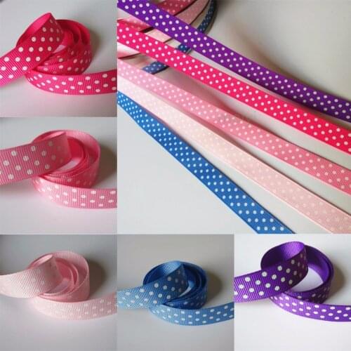 10yards/Lot 16mm Width Polka Dot Grosgrain Ribbon Lace Trim Wedding Handmade DIY Cake Book Sewing Supplies Craft Decoration