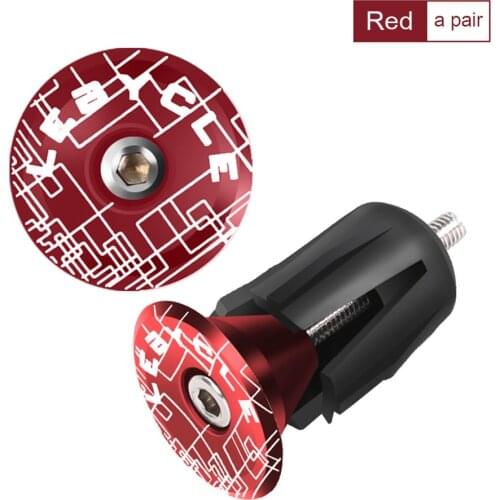 2pcs MTB Bicycle Grips Handlebar End Plugs Covers Aluminum Alloy Mountain Road Bike Handle Grips Plug Caps Bicycle Accessories