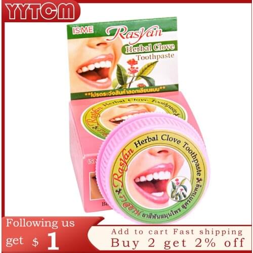 25g Toothpaste Teeth Tooth Whitening Natural Coconut Herb Clove Mint Flavor Tooth Paste Kit Dentifrice Remove Stain Cleaning