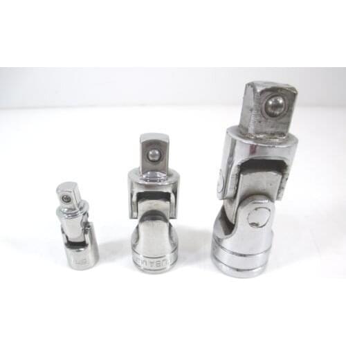 3pcs Impact Universal Joint Socket Set Swivel Hand Tools U-Joint 1/4-Inch 3/8-Inch 1/2-Inch Drive Set CR-V Socket Wrench Joint