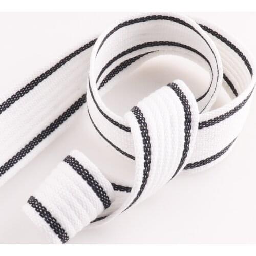 White Cotton Webbing 1.5 Inch Heavy Duty Bag handles, Bag Strap for tote bag Upholstery Webbing