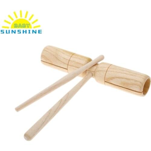 Wooden Crow Sounder Toy Musical Instrument Two Tone Great Material Percussion Instrument Exquisite Educational Kids Toys