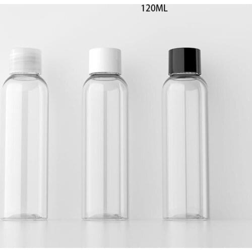 30pcs 120ML 4oz Travel Refillable Bottle Transparent Plastic Cream Shampoo Bottle 120cc Clear PET Plastic Cosmetic Containers