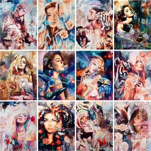 Impressionist Oil Painting Beauty Women Art Canvas Poster Unframed Wall Stickers Home Living Room Figure Paintings Art Pictures