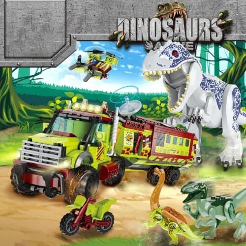 Jurassic World Indominus Rex Dinosaur Tyrannosaurus Animal Park World 2 Building Blocks Kit Bricks Toys for Children Kids Gift