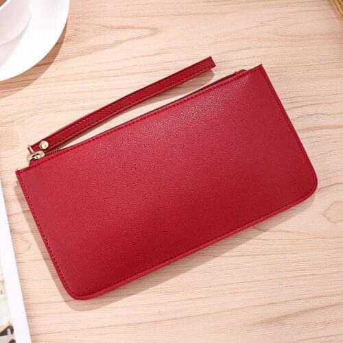 Korean Long Wallet Wild Fashion Large Capacity Double-layer Mobile Phone Hand Purse Purse Womens Wallets and Purses