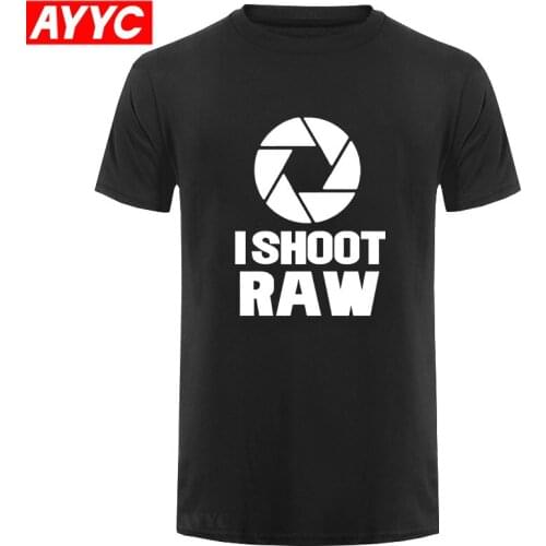 Summer I Shoot Raw T Shirts Men Fashion Tops Photographer T Shirt Casual Cotton Short Sleeve Printed T shirt Tee