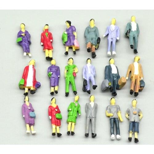 Model Building 1/87 Layout People HO Scale Painted Figure Passenger Mannequin Making Characters Architecture Plastic