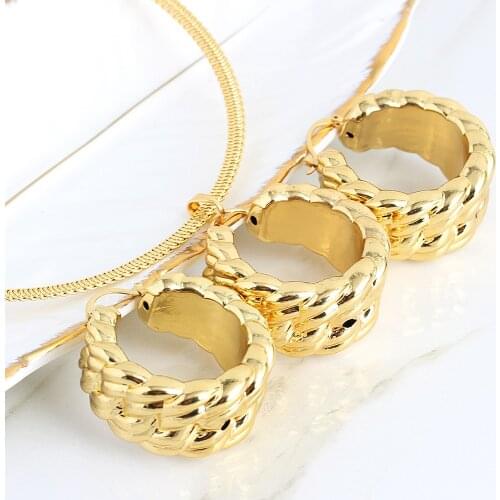 Fashion Jewelry Bohemia Jewelry Sets For Women Earrings Necklace Pendant Flower Jewelry For Engagement fashion Jewelry Findings