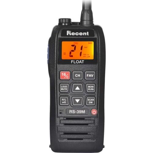 Marine Transceiver RS-39M VHF IP-X7 Waterproof Handheld Walkie Talkie Float Boat Vessel Talk Two Way Radio