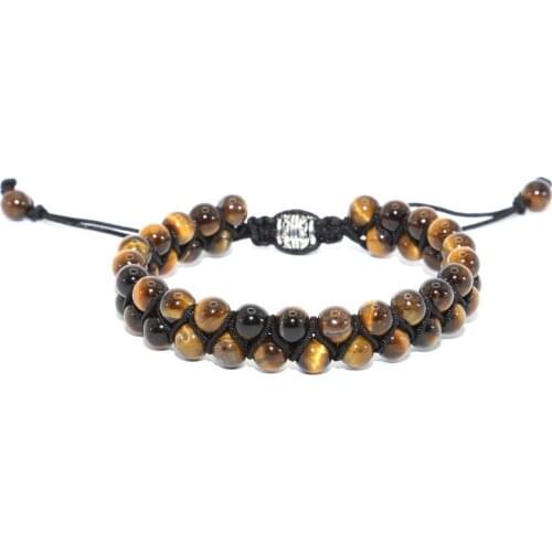 Men Bracelet Matte Onyx Tiger Eye Black Cord Braided Bracelet Handmade Friendship Bracelets Mens Beads Punk Bracelet Gift
