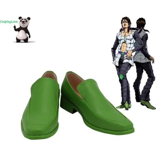 JoJos Bizarre Adventure: Vento Aureo Golden Wind Illuso Green Cosplay Shoes Long Boots Custom Made CosplayLove