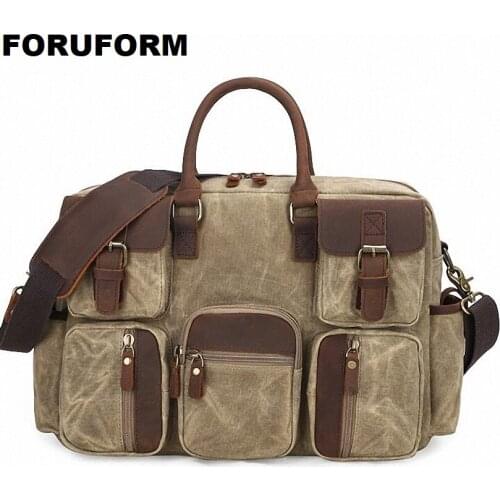 New Large Size Multifunctional Casual Canvas Bag Business Briefcase Mens Tote Bag Messenger Bag Male Handbags Travel bag