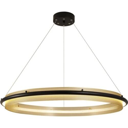 Luxury ring iron mesh pendant lights restaurant living room lamp Nordic lamp art designer lighting decorative LED hanging lamps