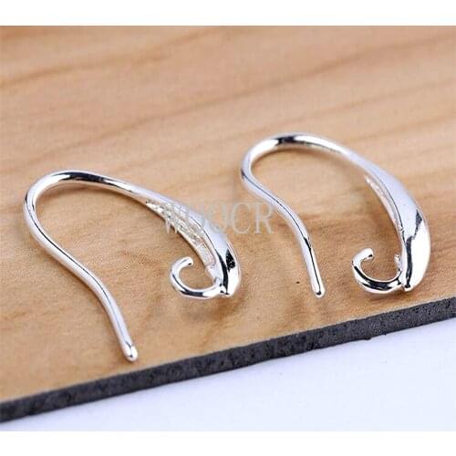 Three Colors Fashion Ear Wire Components 925 Silver Earring Hooks Accessories Beadings Findings DIY Jewelry Gift Making
