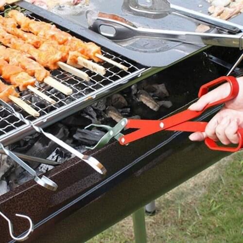 BBQ Charcoal Tong Barbecue Carbon Clamp Aluminum Plier Grilled Food Clip Portable Tongs Barbecue Accessories Tool 50.8cm