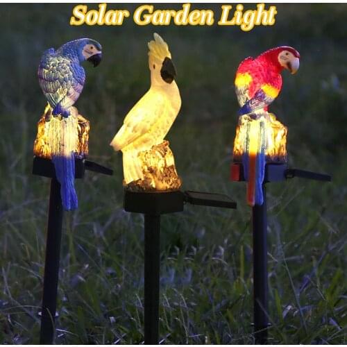 Solar Power LED Parrot Lawn Light Waterproof Garden Landscape Lamp Outdoor Yard Lighting Creative Statue Ornament