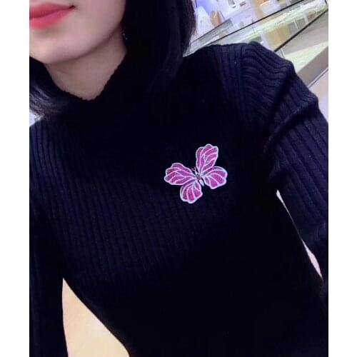 Wow! zircon butterfly red/green /BLUE brooch 36*50mm nature wholesale FPPJ hand make