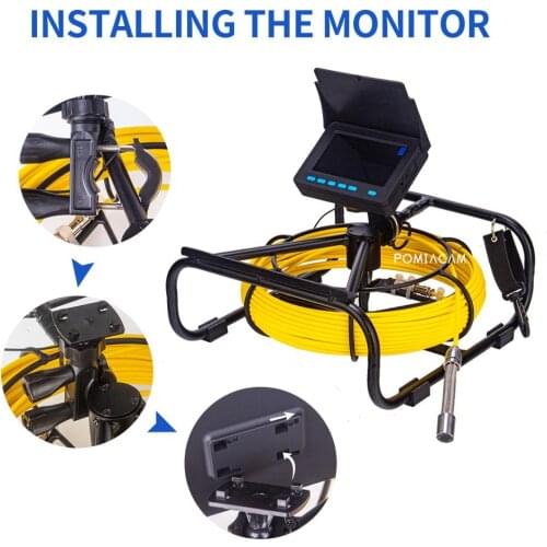 20M 30M 50M DVR Sewer Pipe Inspection Video Camera 16GB TF Card DVR IP68 Drain Sewer Pipeline Industrial Endoscope with 4.3inch