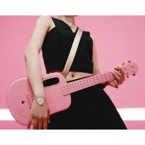 LAVA U 26 inch FreeBoost Ukulele Carbon Fiber with Effects Tenor Travel Hawaii Guitar With Case/Pick/Charging Cable