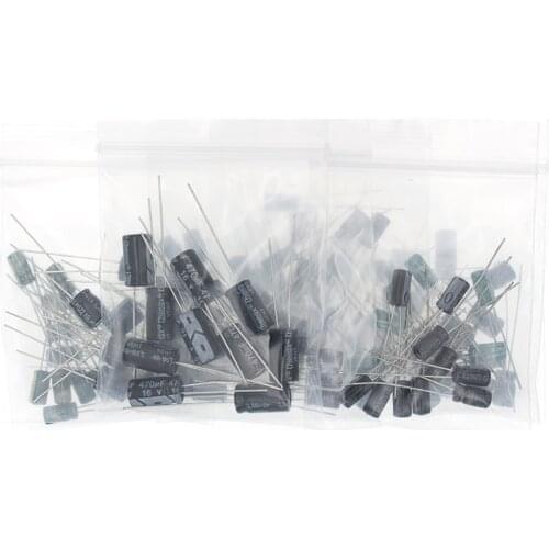 1set of 120pcs 12 values 0.22UF-470UF Aluminum electrolytic capacitor assortment kit set pack