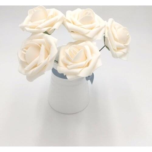 100PCS Blush Roses Flowers Fake Foam Roses Blush Pink Wedding Centerpieces Floral Arrangement Decora