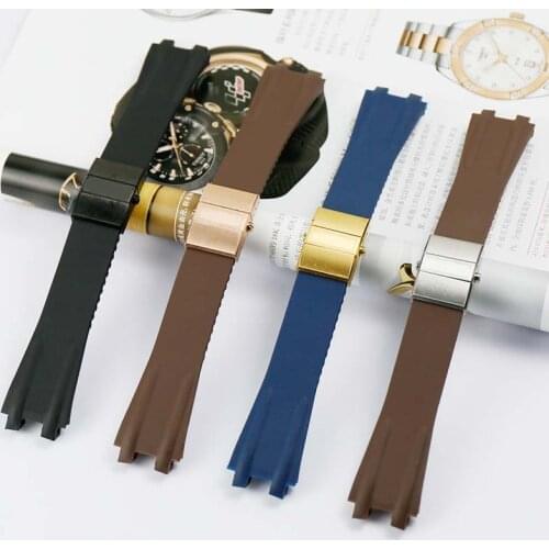 Watch accessories silicone watch band for Athens Ulysse Nardin nautical manager series men and women sports rubber strap buckle