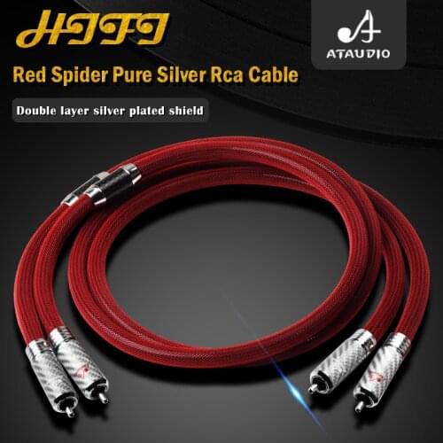 ATAUDIO HIFI Pure Sliver RCA Cable Hi-end 2RCA Male to Male Audio Cable