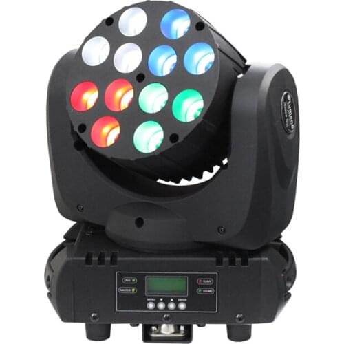 Fast Shipping LED Beam Moving Head Light 12x 12W RGBW Quad LEDs With Excellent Pragrams 9/16 Channels