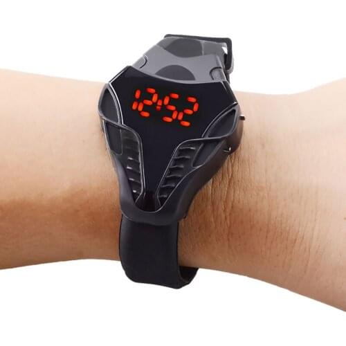 New Fashion Men Watch Leisure Cobra LED Watch Digital Display Triangular Watch Silicone Sports Watch Branded Watch Men 's