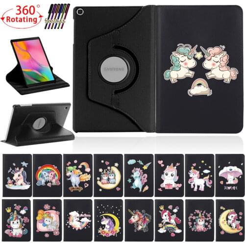 360 Rotating Tablet Case for Samsung Galaxy Tab A7/Tab P610/S6 Lite/Tab A 10.1 2019/T510/T515 Leather Protective Cover + Stylus