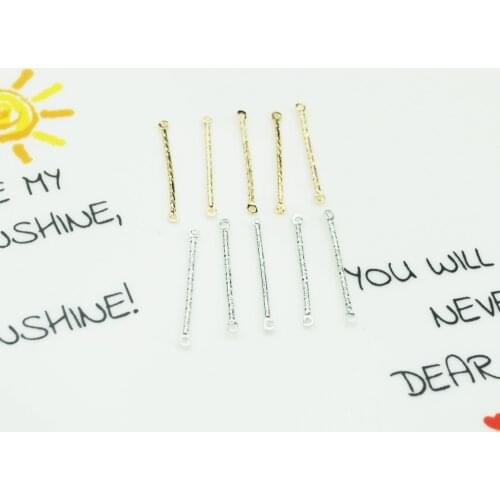 50pc/Pack 20mm 30mm 35mm Double Cylinder Connecting Gold Silver Color Earring Jewelry Finding Accessories
