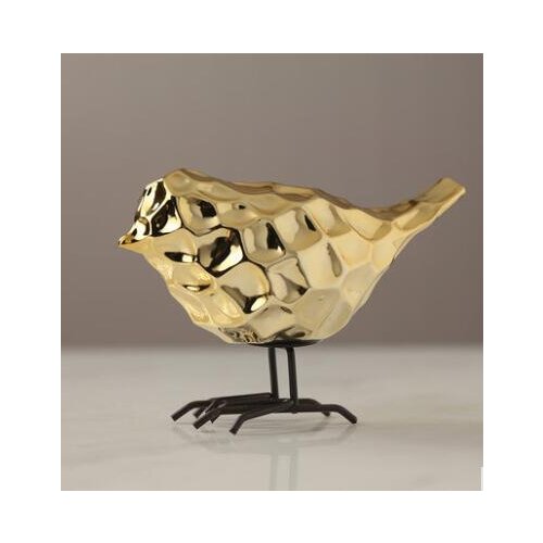 Bird Figurine Nordic Ceramic Gold Animal Statue jewelry Home Decoration Living Room Table Decoration