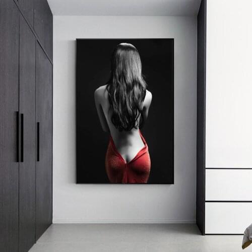 Modern Naked Back Sexy Women Painting on Canvas Posters and Prints Wall Art Portrait Picture for Living Room Cuadros Home Decor