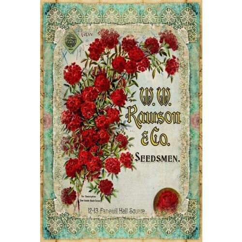 Metal retro tin sign rawson red roses art gift vintage antique plaque bar men cave home bedroom wall decor sign