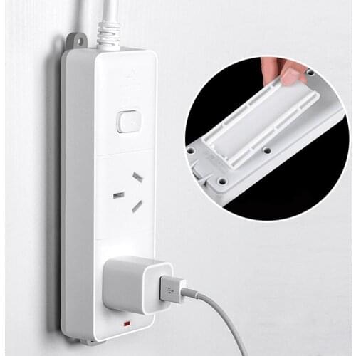 Wall-mounted Sticker Punch-free Plug Fixer Plug-in Insert Fixers Socket Row Row Holder Holder Removable And Household A6N0