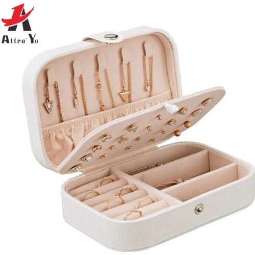 Attra-Yo 2019 New Arrival Fresh Simple Women Earrings Jewelry Multi-function Storage Cosmetic Bag Lady High-quality Makeup Bag