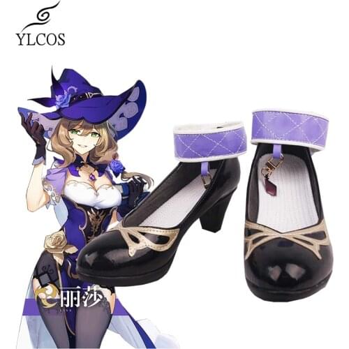 Game Genshin Impact LISA Cosplay Shoes Halloween Party Fancy Boots Custom Made