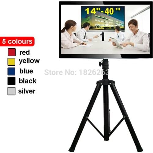 14-40" Movable Folding LCD TV Floor Stand TV Mount Cart Display Rack Full Motion TV Tripod Loading 50kgs Max.VESA 200x200mm
