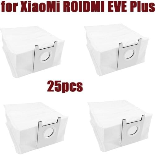 25Pcs for XiaoMi ROIDMI EVE Plus Accessories Dust Bag Robot Garbage Storage Bag Spare vacuum bag