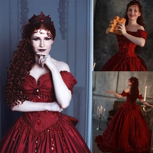 Roman Polanski Musical Cosplay Costume Ball Gown Dress Sarah Chagal Red Gown Costume Custom Made H001