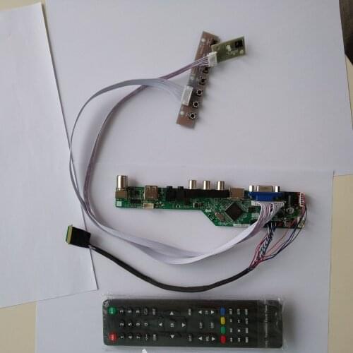 TV LCD LED RF VGA AV USB HDMI controller kit Board DIY For LP156WH4-TLN2 15.6" 1366×768 Moniter Driver
