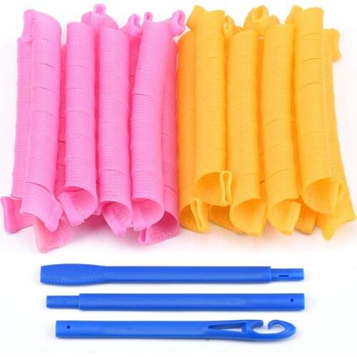 Magic Hair Curlers Spiral Hair Curlerst Hair Curlers Rollers Styling Kit Hair Rollers Curling Rods with 1 Styling Hook for55cm