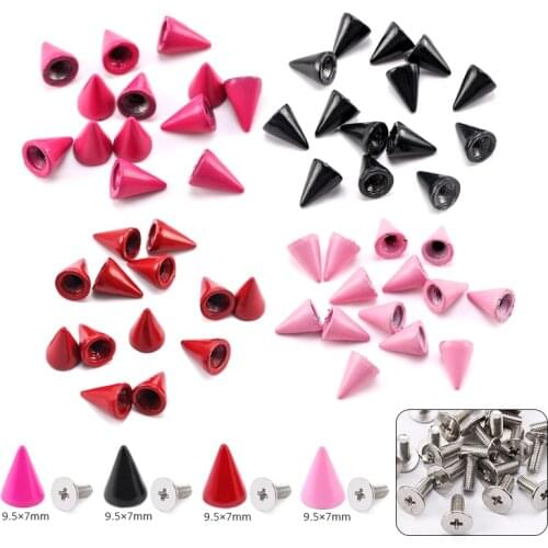 Studs & Spikes Punk Buttons Rivets Set Cone For Clothes Screwback DIY Craft Cool Punk Garment Rivets For Leather Craft Handmade