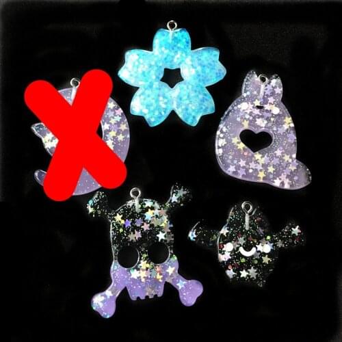 10pcs Cute Multicolor Resin Flatback Bat And Skull Charms For Necklace Keychain Pendant DIY Making Accessories