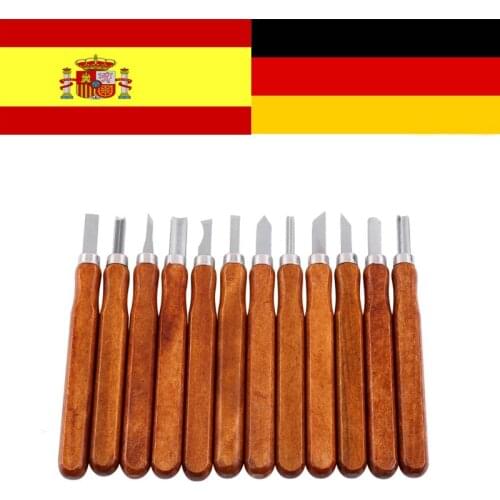 12pcs/Set Wood Carving Blades Set Hand Wood Carving Chisels for Woodworking DIY Tools formones y gubias chisel intagliare legno