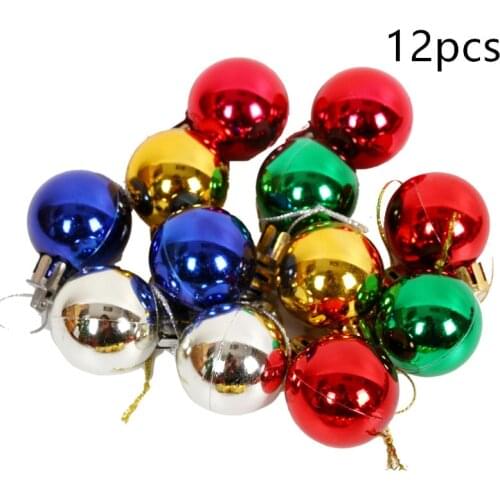 12pcs/lot 30mm Christmas Tree Decor Ball Bauble Xmas Party Hanging Ball Ornament Decorations for Home Christmas decorations Gift