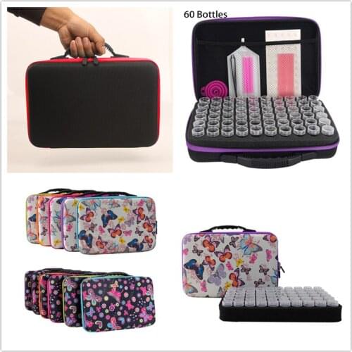 15/120 Bottles 5d Diamond Painting Accessories Container Storage Tools Bag Carry Case Stickers Box Drill Pen Glue Clay